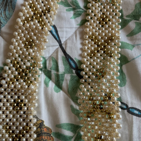 Gold and white beaded belt - Picture 3 of 3